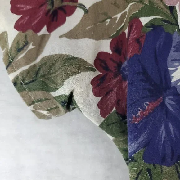 7/8 All That Jazz Midi Dress Plum Purple Floral Short Sleeve Vintage 80's 90's - Picture 8 of 14